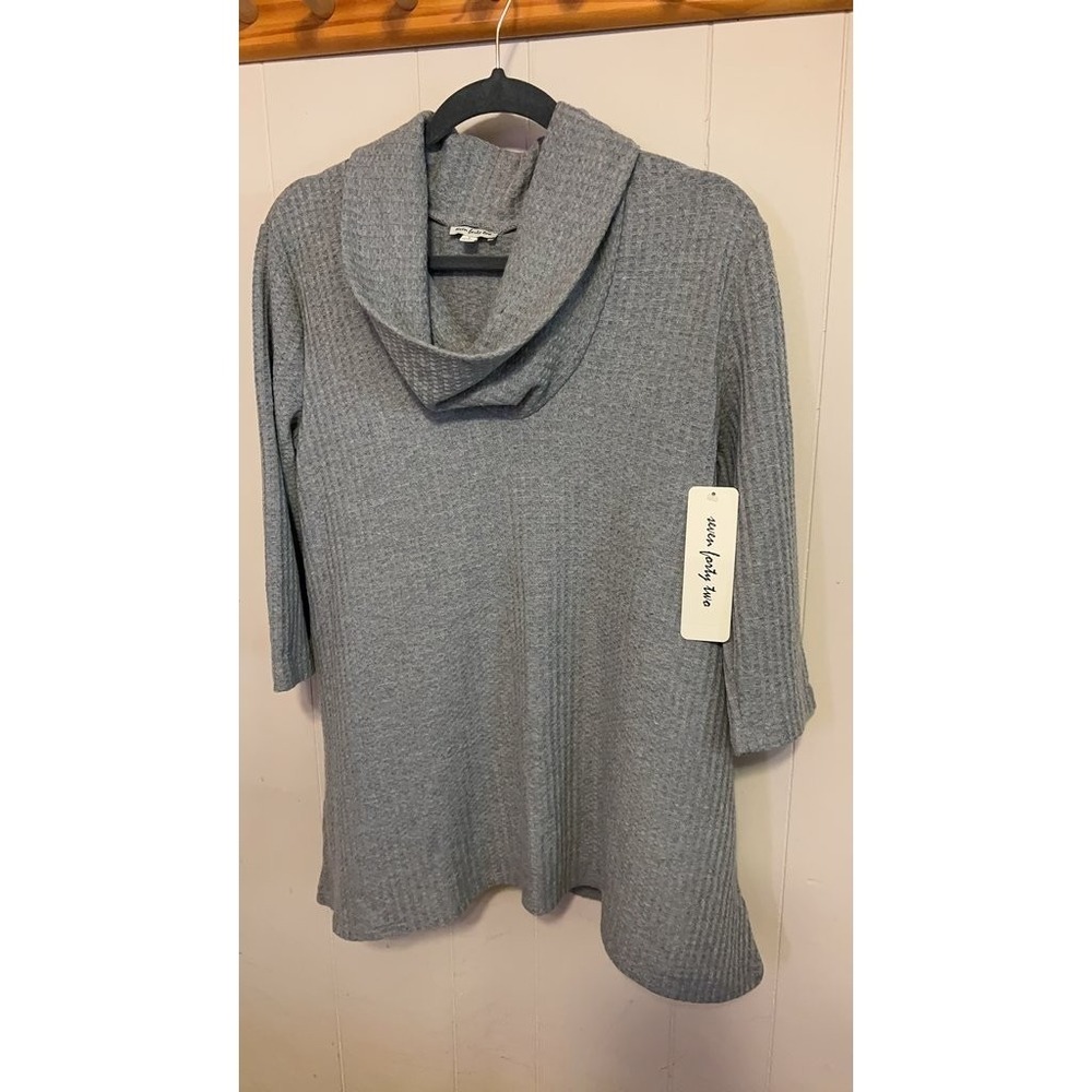 Seven Forty Two Gray Cowl Neck Sweater